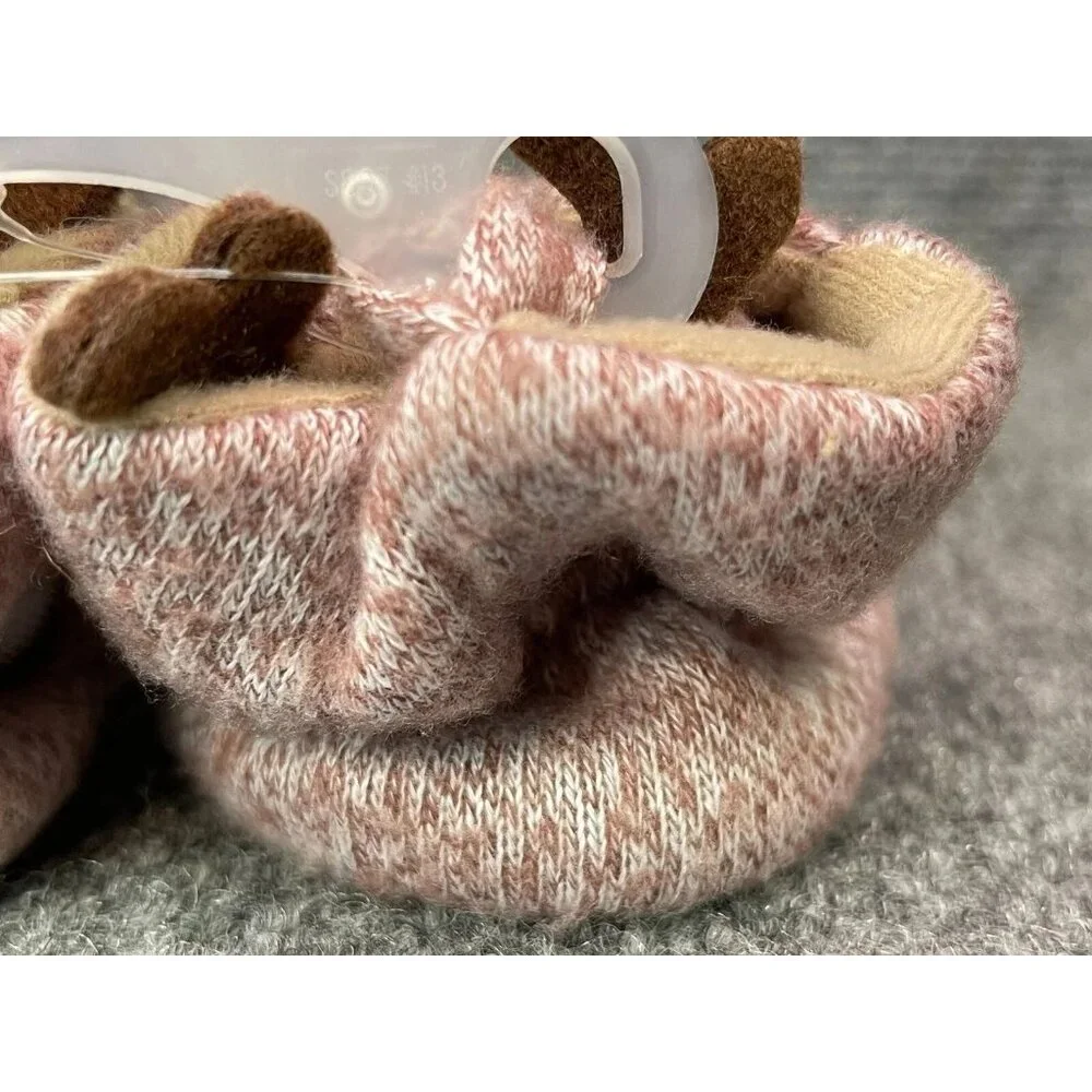 Cat & Jack Baby Reindeer Bootie Slippers Brown Size 6-9M